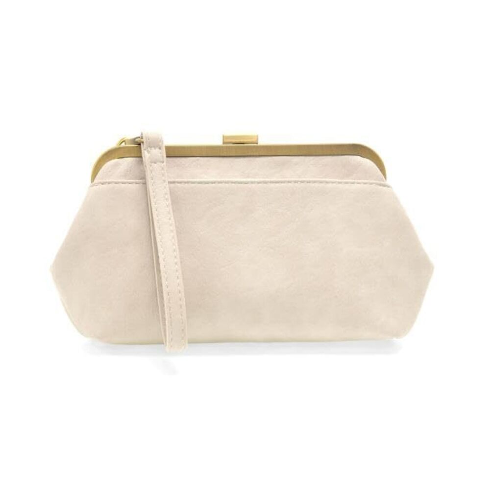 8573 Fashion Purse Vivie Kisslock Convertible Crossbody Wristlet - Eggshell
